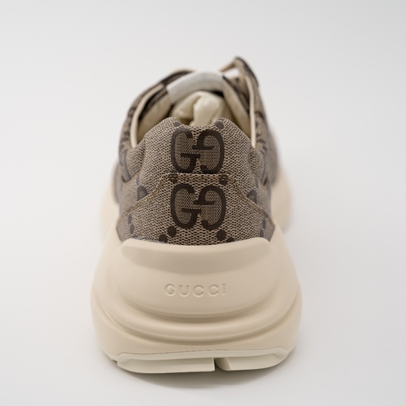 Size 15.5G - Gucci 100 Rhyton Sneaker Beige Monogram Macro GG Canvas - Picture 7 of 13